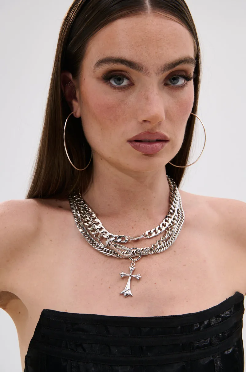 BLESSED TO BE HOT SILVER NECKLACE sold by AKIRA product image thumbnail 3