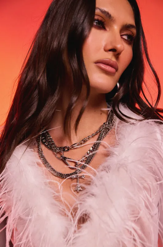 BLESSED TO BE HOT SILVER NECKLACE sold by AKIRA