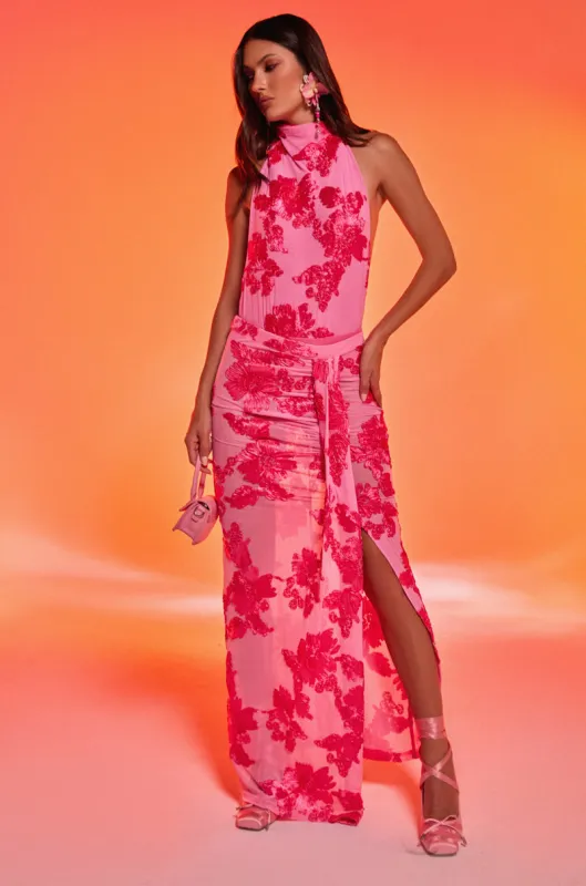 FLOWER GIRL MESH MAXI SKIRT sold by AKIRA