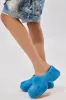 AZALEA WANG LEESHA BLUE PONY HAIR CHUNKY CLOG sold by AKIRA