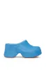 AZALEA WANG LEESHA BLUE PONY HAIR CHUNKY CLOG sold by AKIRA