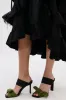 AZALEA WANG MENES BLACK PUFF DETAIL SANDAL sold by AKIRA
