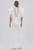 WALK THAT WALK RUFFLE JUMPSUIT IN WHITE sold by AKIRA