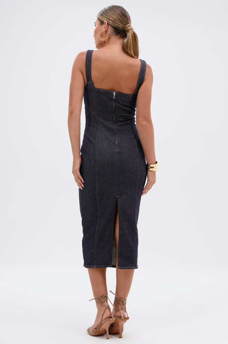 DAY DREAMIN DENIM MIDI DRESS sold by AKIRA product image thumbnail 3