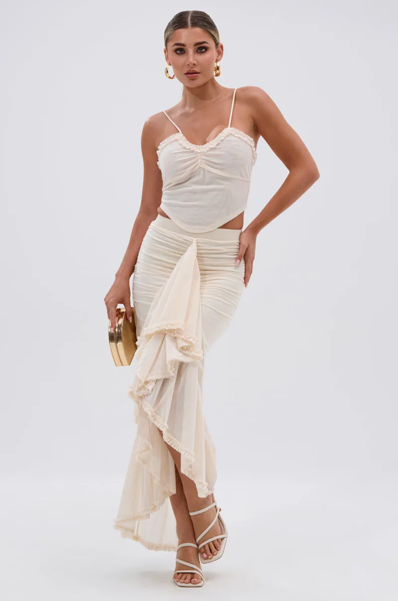 MELISSA MESH RUCHED SKIRT sold by AKIRA product image thumbnail 5