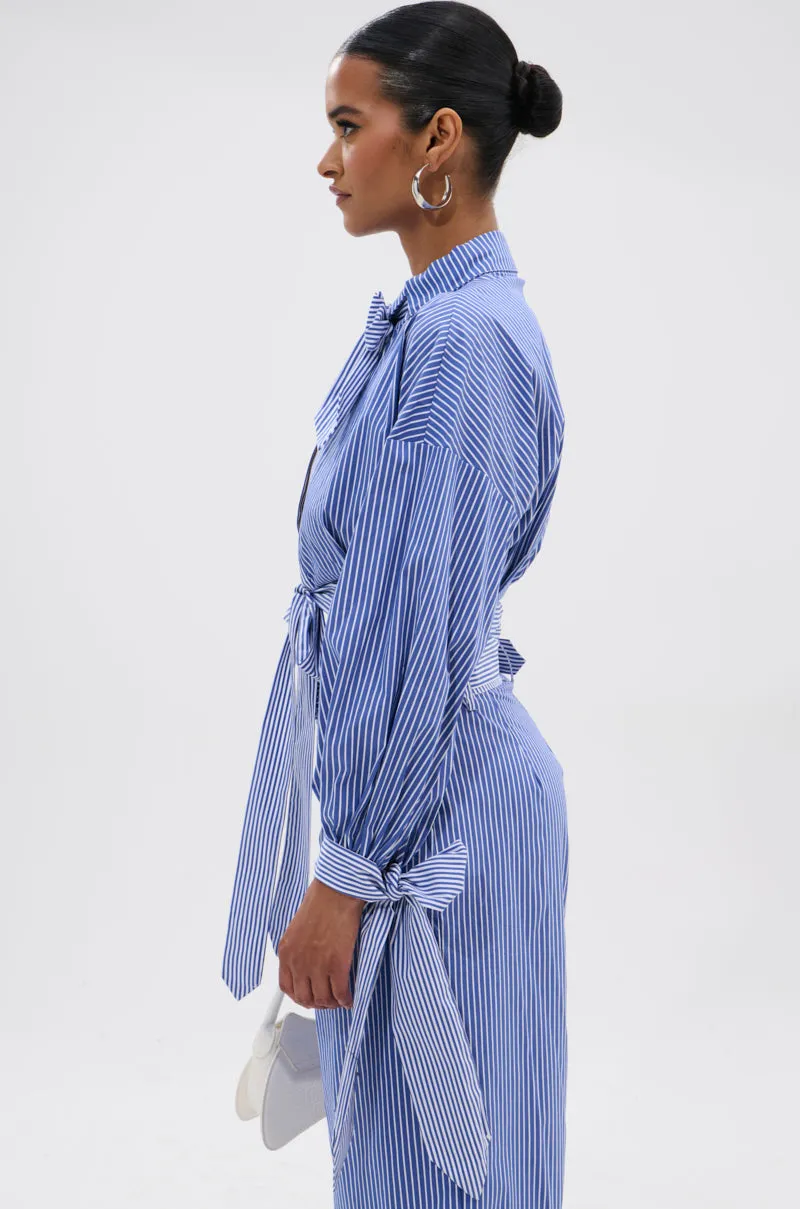 UNDER THE SUN STRIPE TIE FRONT BLOUSE sold by AKIRA product image thumbnail 4