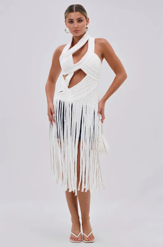 CRAZY BUT THE SAME ROPE BLOUSE sold by AKIRA