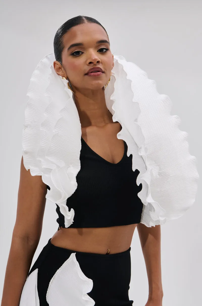 FASHION ICON RUFFLE BANDAGE BLOUSE sold by AKIRA product image thumbnail 2