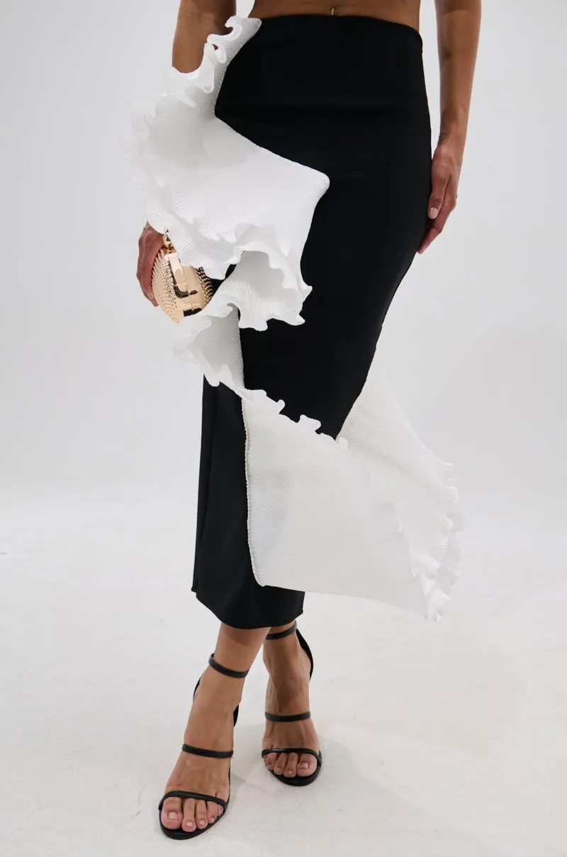 FASHION ICON RUFFLE BANDAGE MAXI SKIRT sold by AKIRA product image thumbnail 2