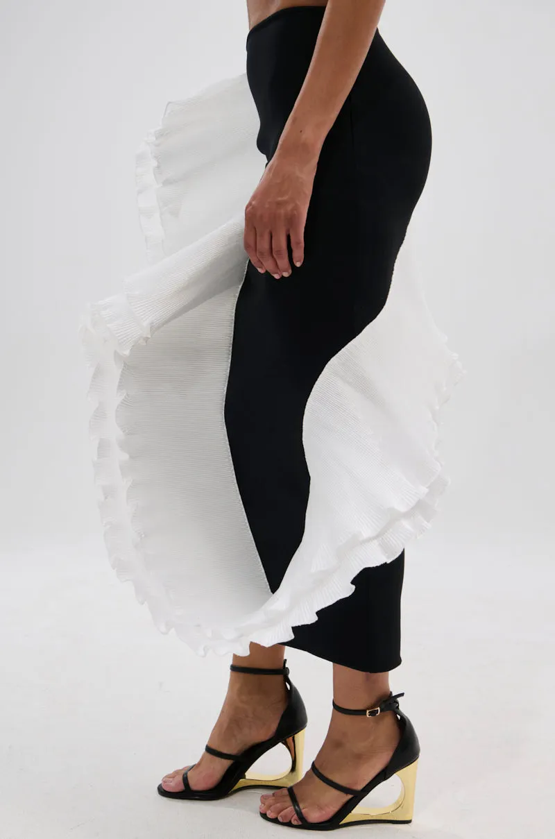 FASHION ICON RUFFLE BANDAGE MAXI SKIRT sold by AKIRA product image thumbnail 5