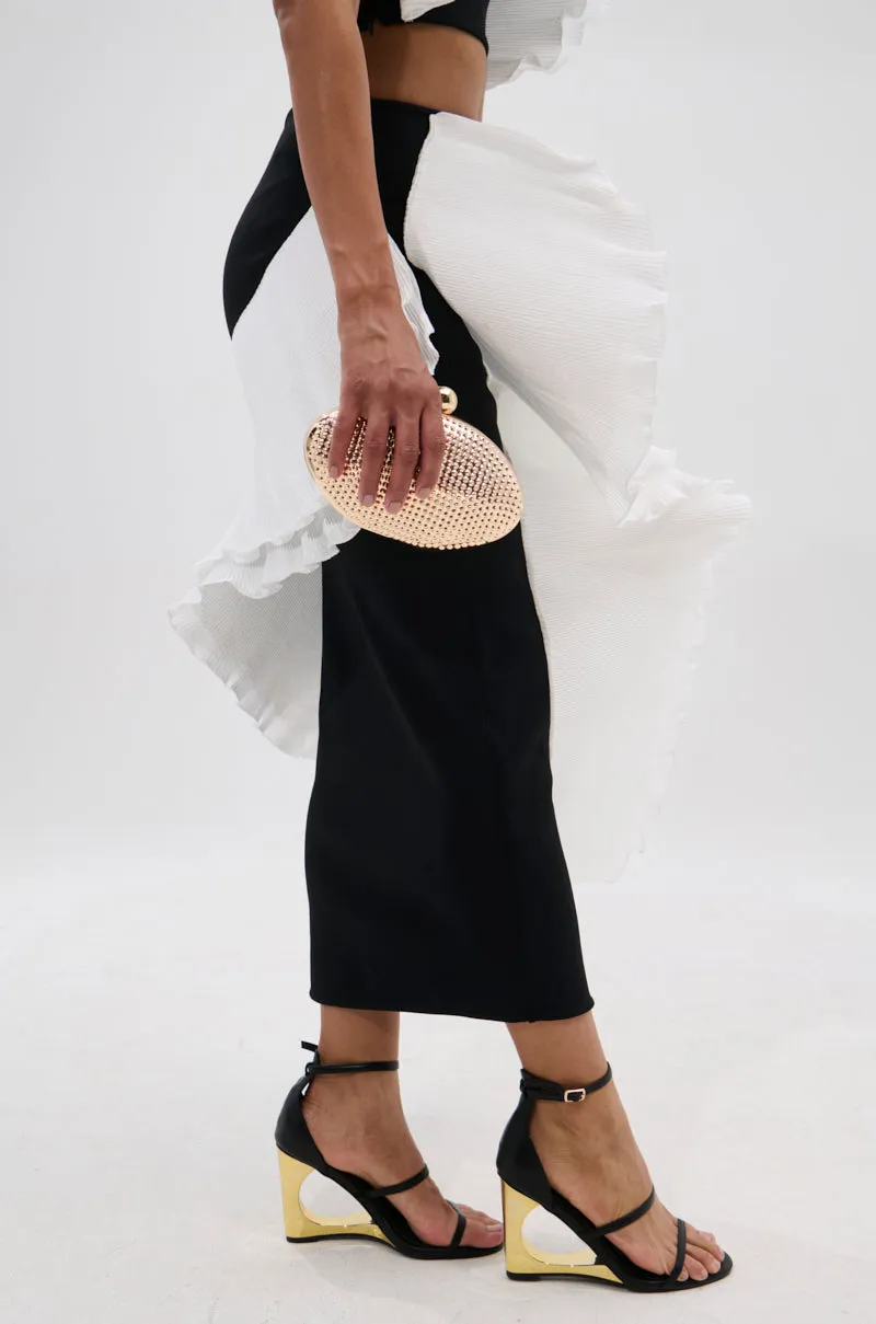 FASHION ICON RUFFLE BANDAGE MAXI SKIRT sold by AKIRA product image thumbnail 4