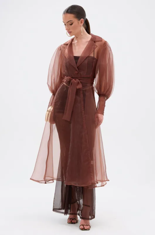 COCO SHEER ORGANZA TRENCH sold by AKIRA
