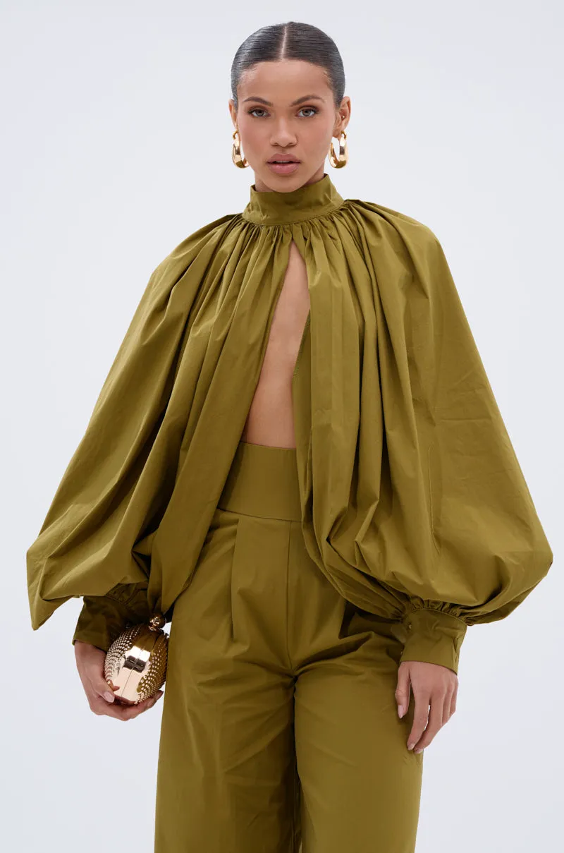 GOLD COAST BALLOON SLEEVE BLOUSE sold by AKIRA