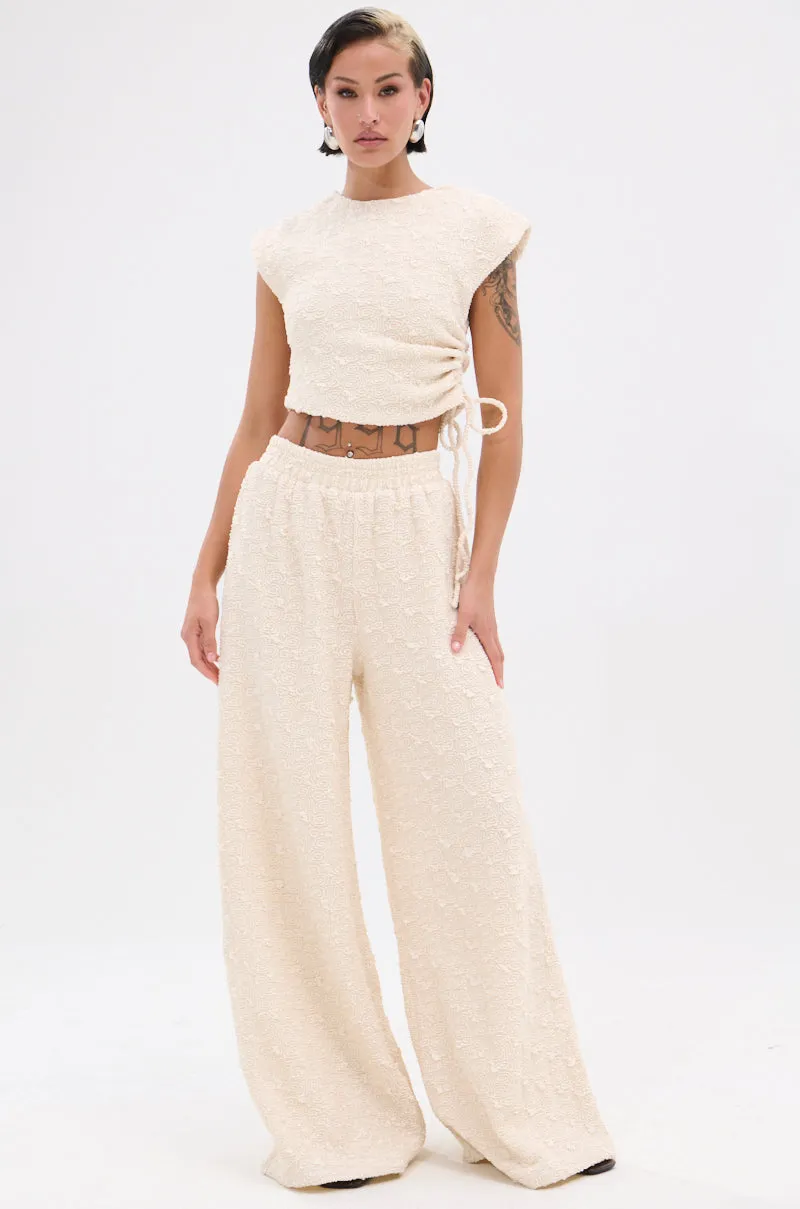 SYDNEY TEXTURED PALAZZO PANT sold by AKIRA