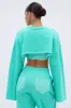 ISSA DOUBLE LAYER CROP SWEATSHIRT IN TIFFANY sold by AKIRA