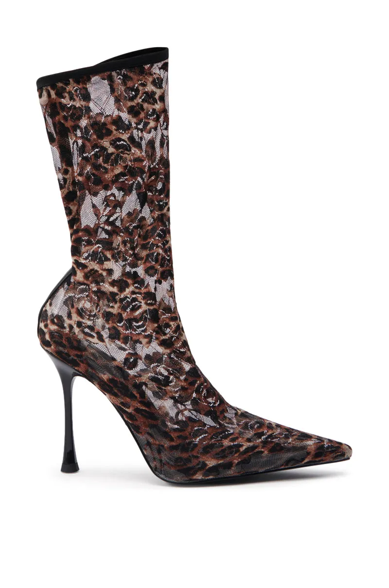 AZALEA WANG NICKLAS LEOPARD STILETTO BOOTIE sold by AKIRA product image thumbnail 2