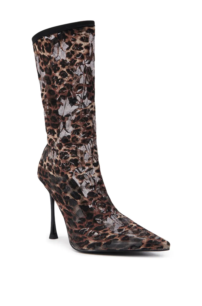 AZALEA WANG NICKLAS LEOPARD STILETTO BOOTIE sold by AKIRA product image thumbnail 3