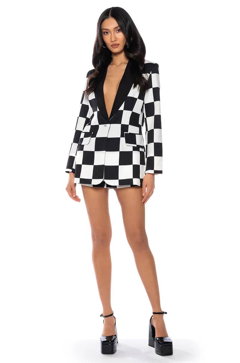 CHECKMATE FITTED BLAZER sold by AKIRA product image thumbnail 4