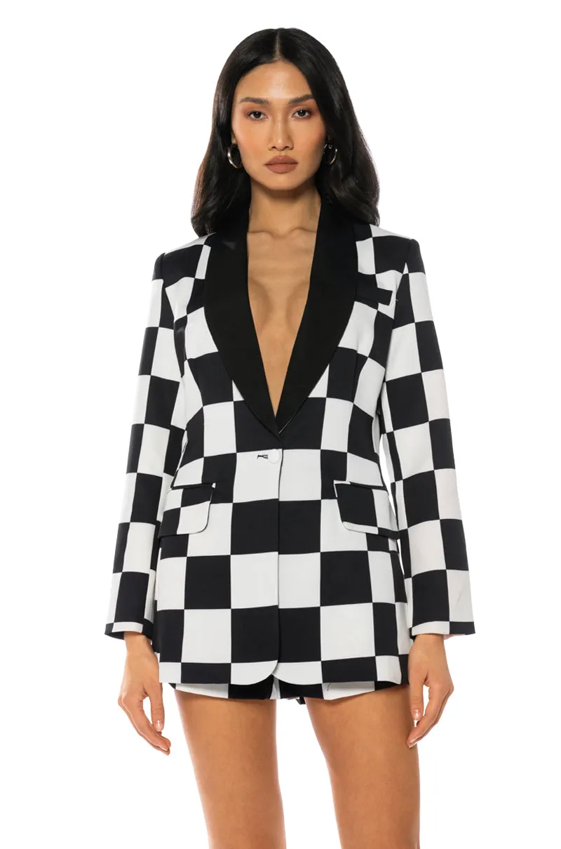 CHECKMATE FITTED BLAZER sold by AKIRA product image thumbnail 2