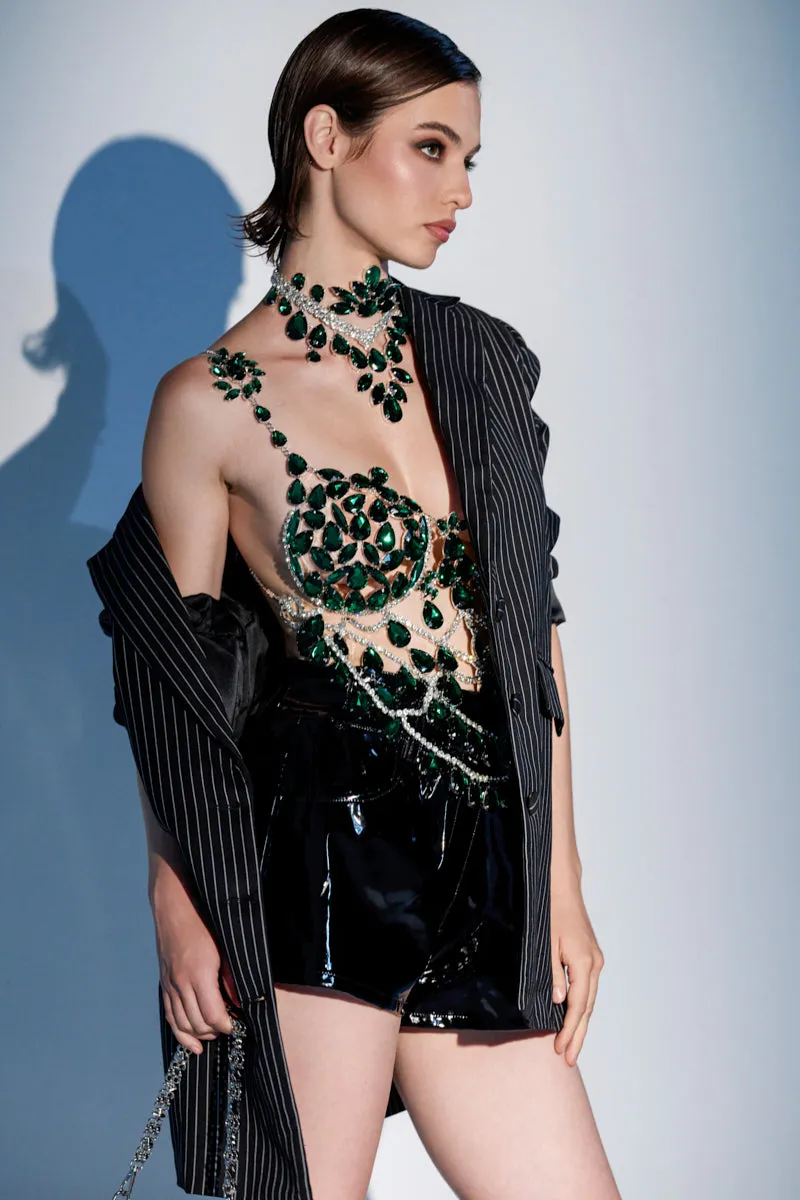 LUCKY ME RHINESTONE BLOUSE sold by AKIRA