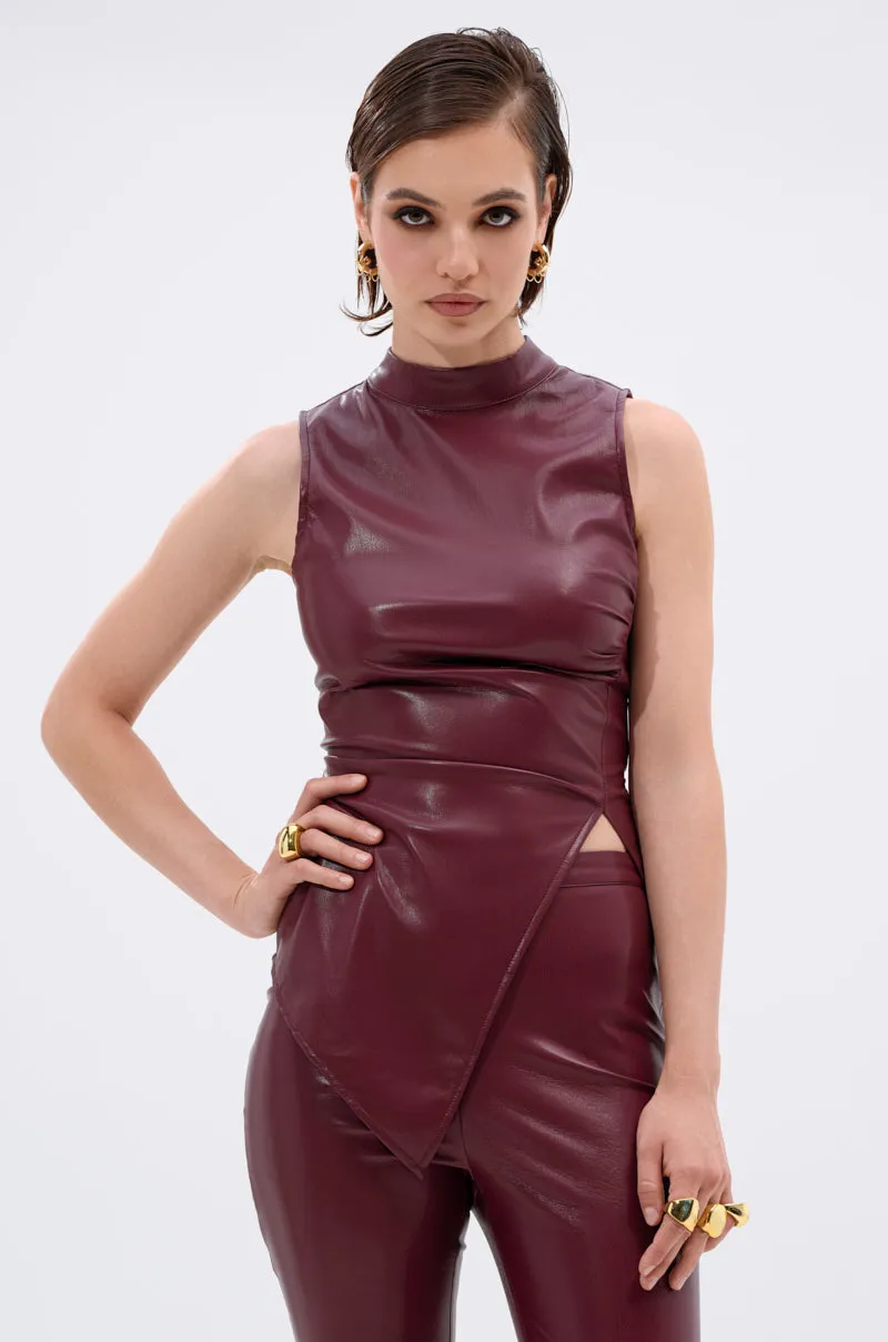 FIRE SQUAD BURGUNDY BLOUSE sold by AKIRA product image thumbnail 4