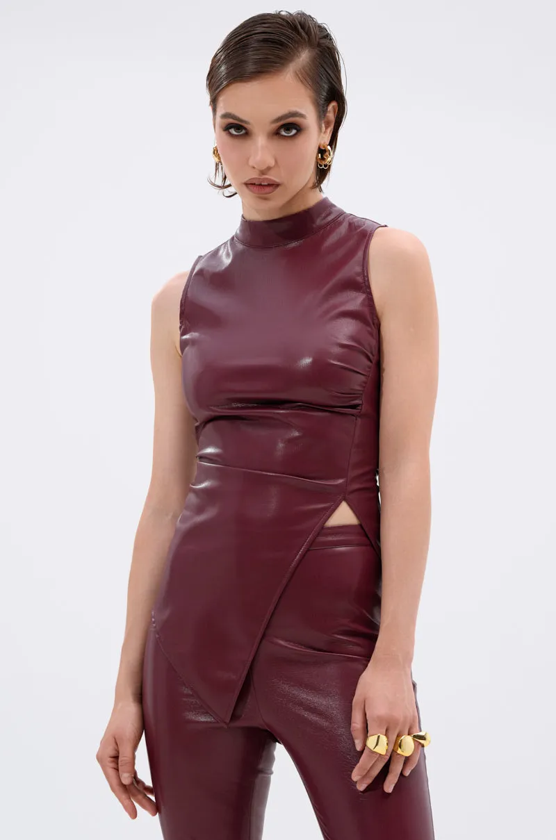 FIRE SQUAD BURGUNDY BLOUSE sold by AKIRA product image thumbnail 3