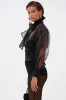 DANCE AND SHAKE BLOUSE WITH BOW IN BLACK sold by AKIRA