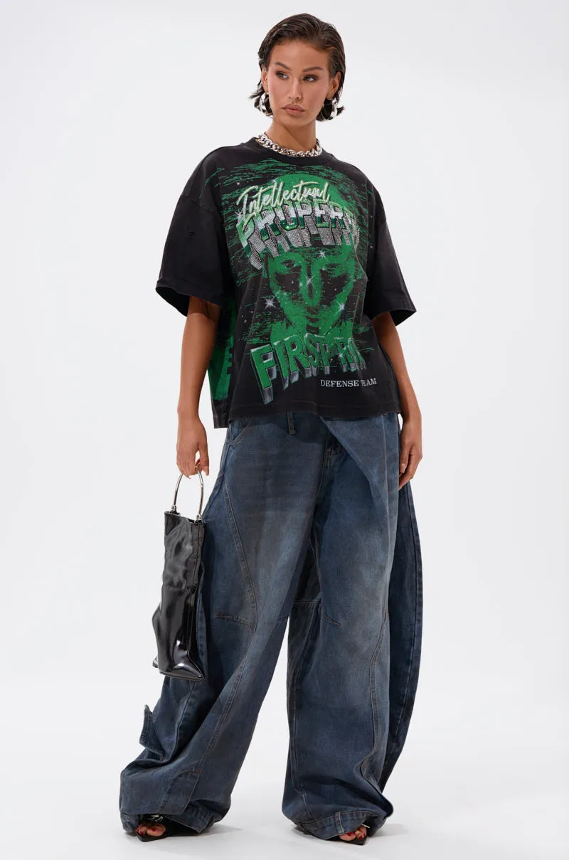 PROPERTY OVERSIZED GRAPHIC TEE sold by AKIRA product image thumbnail 5