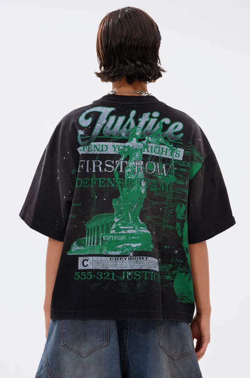 PROPERTY OVERSIZED GRAPHIC TEE sold by AKIRA product image thumbnail 3