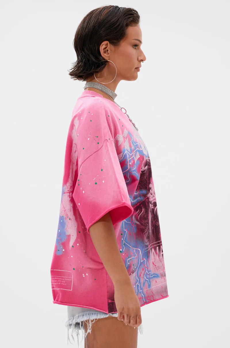 FIRST ROW FADE INTO BLACK OVERSIZED TEE sold by AKIRA product image thumbnail 5