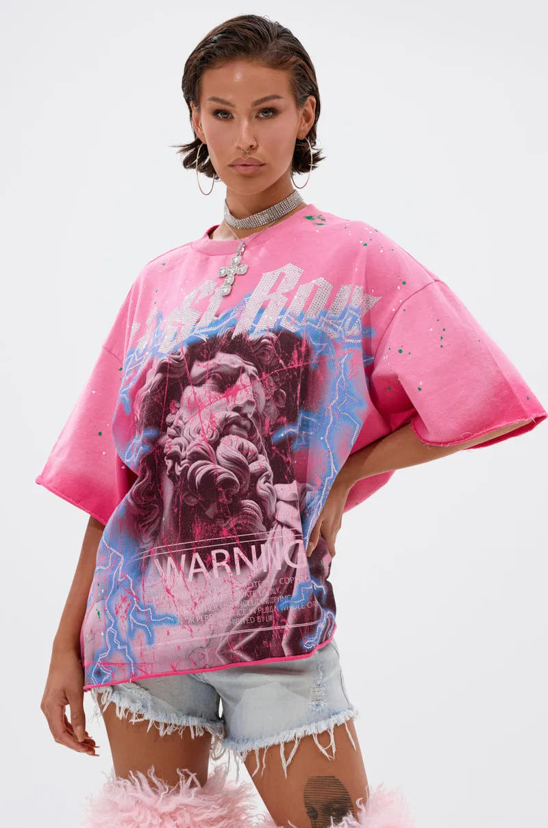 FIRST ROW FADE INTO BLACK OVERSIZED TEE sold by AKIRA product image thumbnail 4