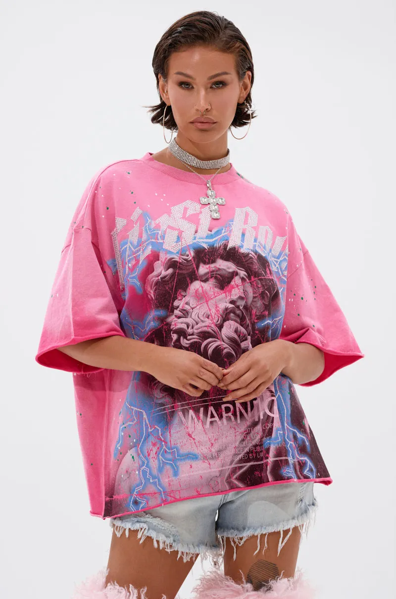 FIRST ROW FADE INTO BLACK OVERSIZED TEE sold by AKIRA product image thumbnail 3