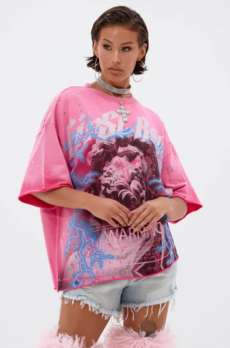 FIRST ROW FADE INTO BLACK OVERSIZED TEE sold by AKIRA product image thumbnail 2