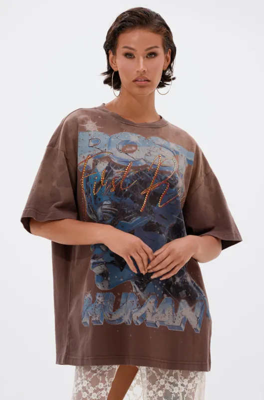 POST HUMAN OVERSIZED GRAPHIC TEE sold by AKIRA