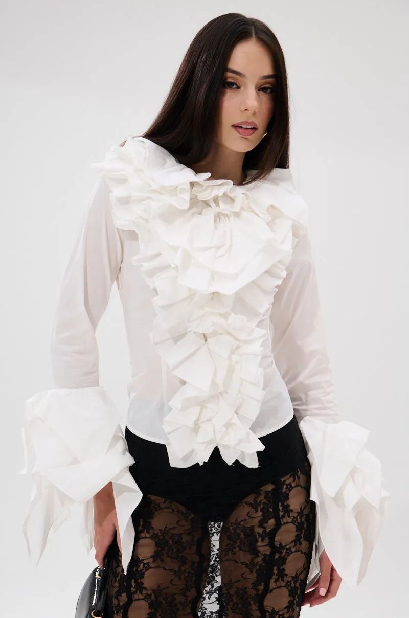 OVER THE TOP RUFFLE BLOUSE sold by AKIRA product image thumbnail 2