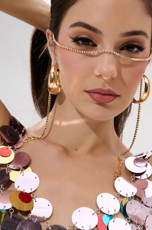 TAKE ME TO THE FESTIVAL FACE CHAIN sold by AKIRA