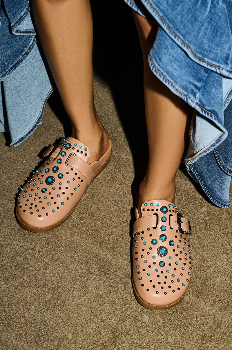 AZALEA WANG FLAIR TAN EMBELLISHED CLOG sold by AKIRA product image thumbnail 2