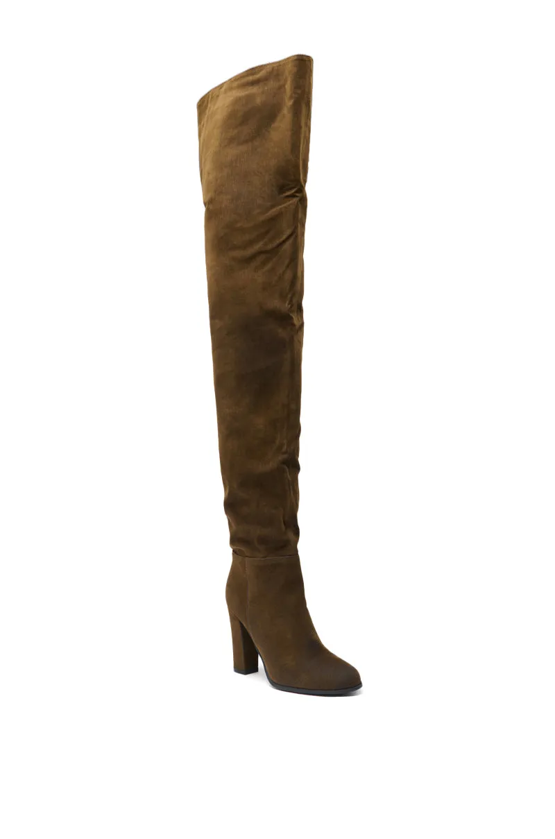 AZALEA WANG NANETTE BROWN FAUX SUEDE ROUND TOE SLOUCHY BOOT sold by AKIRA product image thumbnail 3