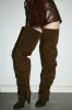 AZALEA WANG NANETTE BROWN FAUX SUEDE ROUND TOE SLOUCHY BOOT sold by AKIRA