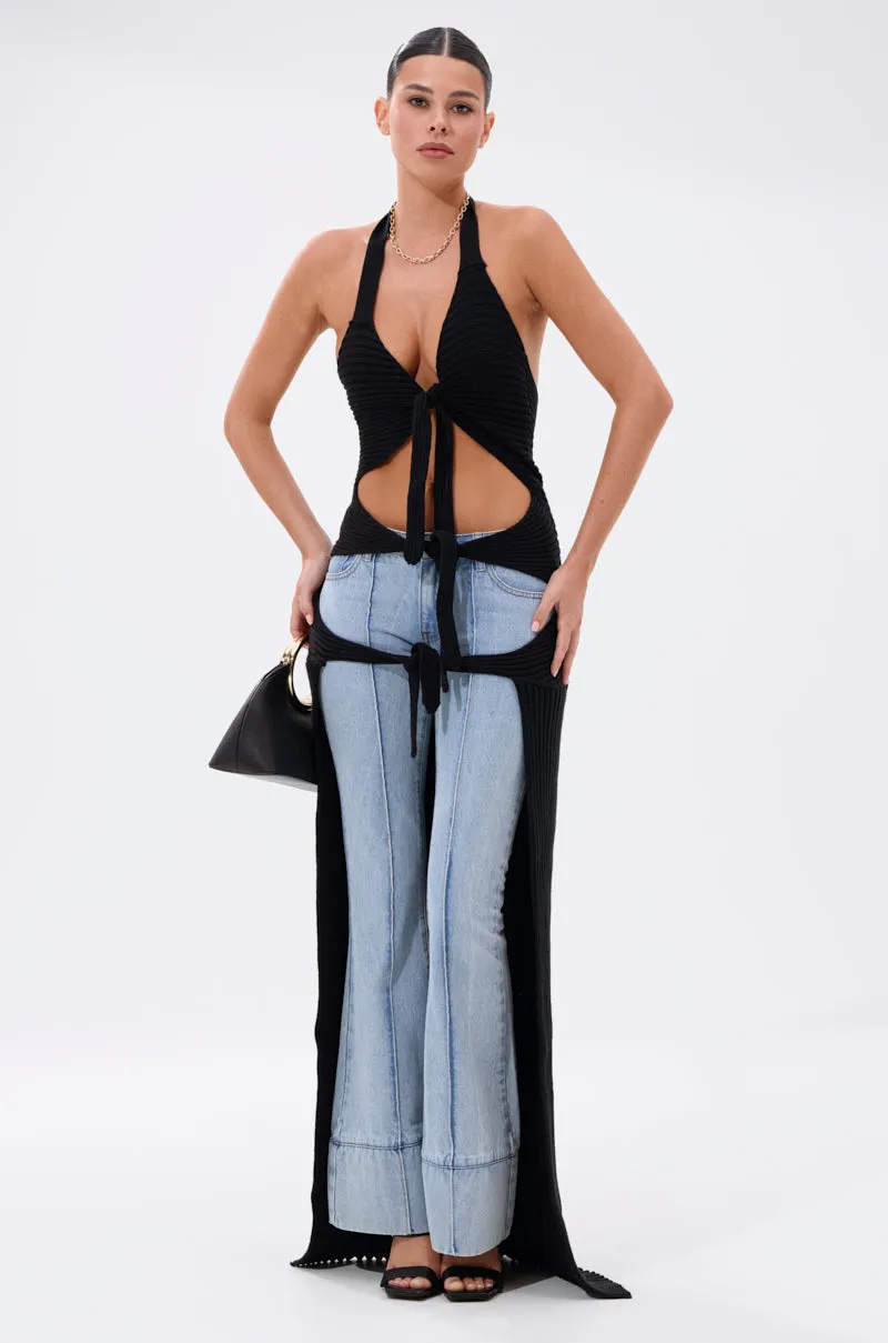 TIED TO YOU TIE-FRONT SWEATER sold by AKIRA product image thumbnail 2