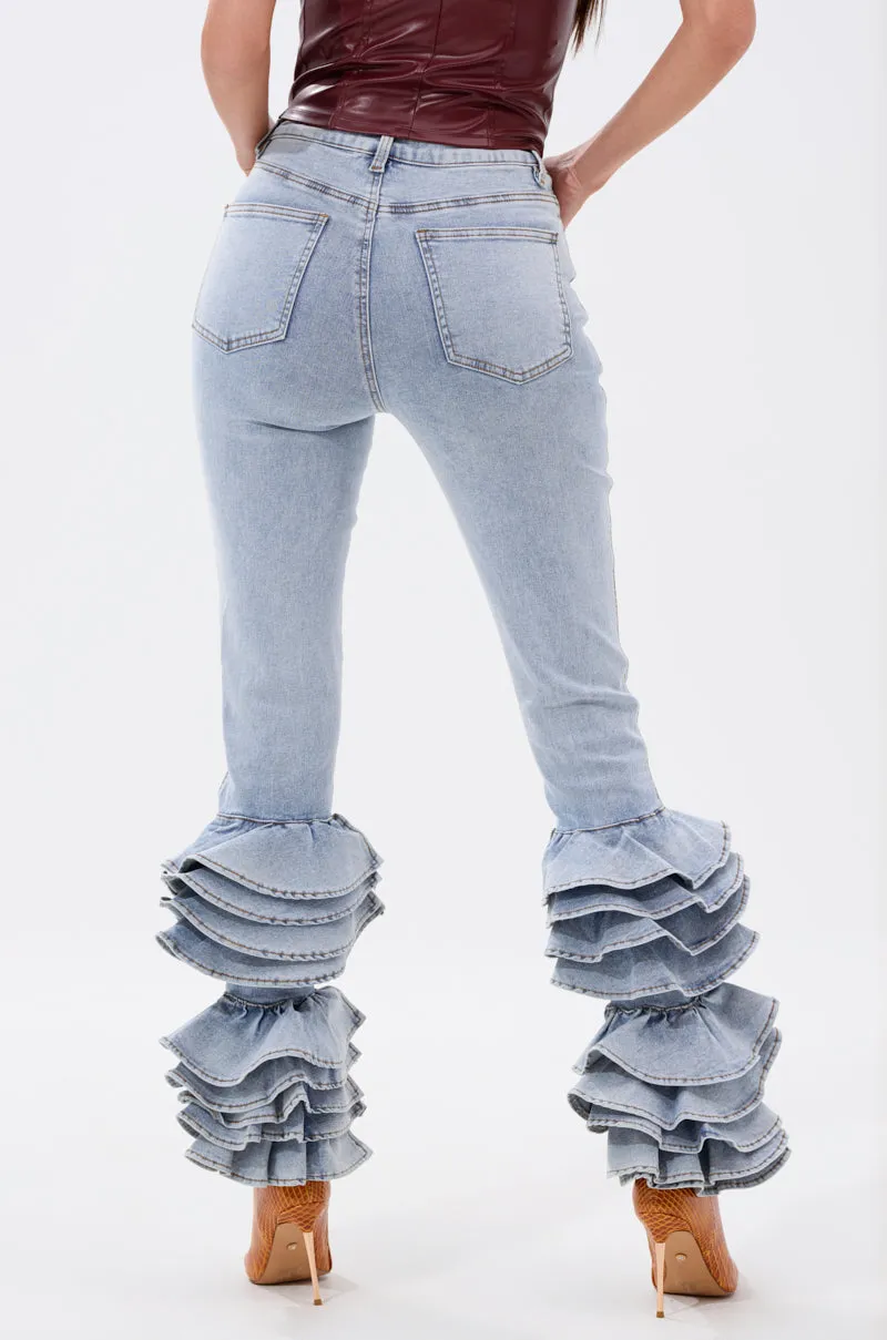 NOT ENOUGH RUFFLE DENIM sold by AKIRA product image thumbnail 5