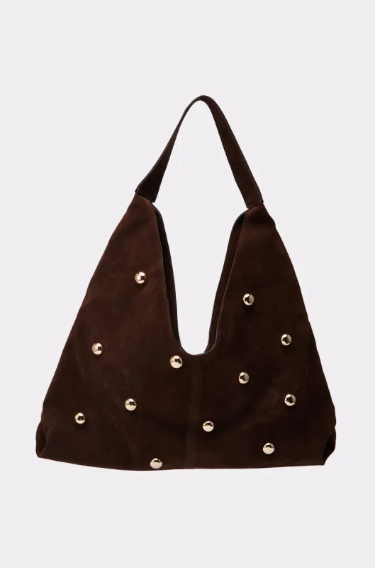 TAYLOR SUEDE BALL TOTE sold by AKIRA