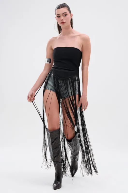 GONNA LOVE ME FRINGE TOP sold by AKIRA