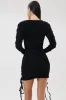 RUN THIS TOWN LACE UP MINI DRESS sold by AKIRA