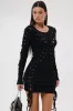 RUN THIS TOWN LACE UP MINI DRESS sold by AKIRA