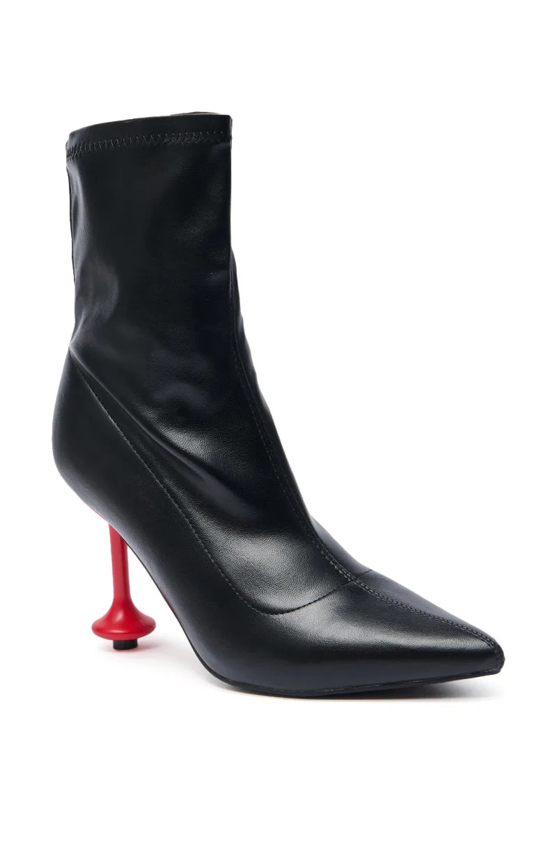 AZALEA WANG FABBRI BLACK BOOTIE WITH RED HEEL sold by AKIRA product image thumbnail 3