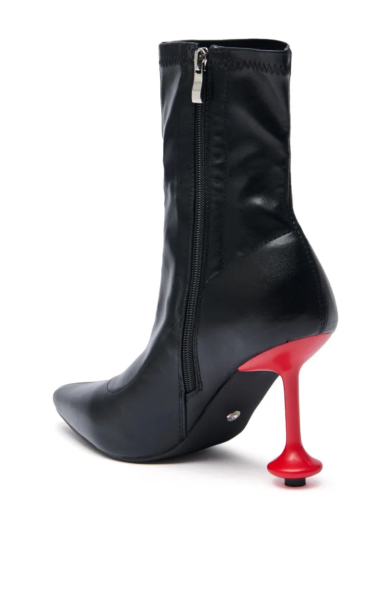 AZALEA WANG FABBRI BLACK BOOTIE WITH RED HEEL sold by AKIRA product image thumbnail 4