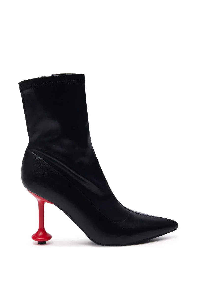 AZALEA WANG FABBRI BLACK BOOTIE WITH RED HEEL sold by AKIRA product image thumbnail 2