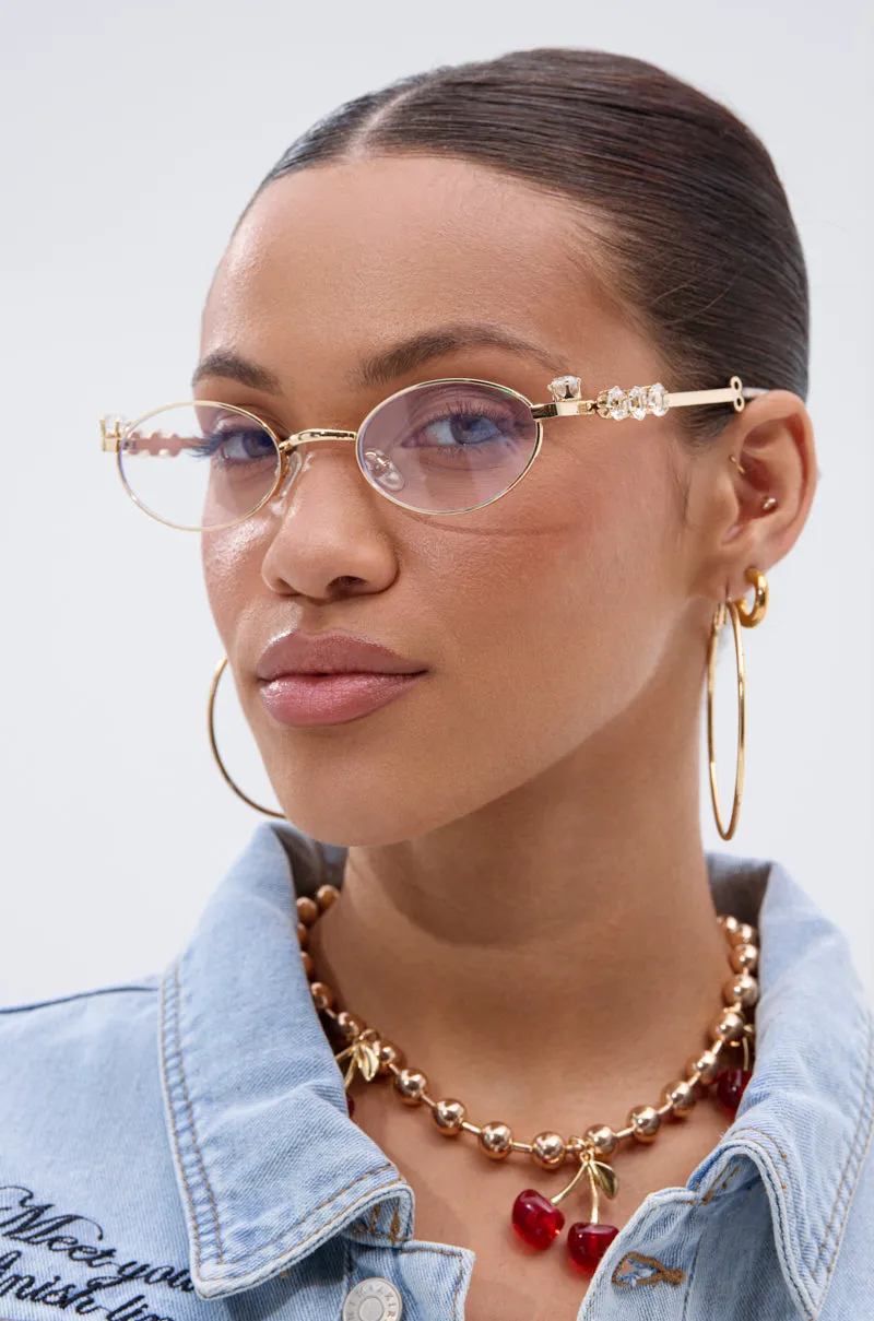 PIERCED VIBES CLEAR GLASSES sold by AKIRA product image thumbnail 3