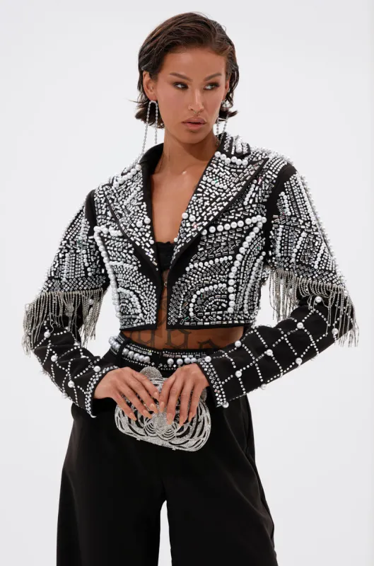 DIRTY MARTINI EMBELLISHED BLAZER sold by AKIRA